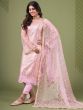 Remarkable Baby Pink Sequins Work Net Festival Wear Salwar Suit