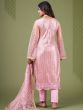 Remarkable Baby Pink Sequins Work Net Festival Wear Salwar Suit