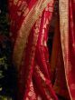 Glamorous Red Zari Woven Silk Festive Wear Saree With Blouse