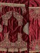Pretty Red Dori Work Silk Bridal Lehenga Choli With Soft Net Dupatta