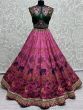 Enchanting Pink Digital Print Silk Festive Wear Lehenga Choli