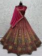 Majestic Rani Pink Dori Work Velvet Lehenga Choli With Double Dupatta