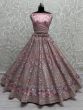Fantastical Pink Sequins Net Bridesmaid Lehenga Choli With Dupatta