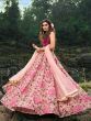 Wonderful Pink Thread Embroidered Work Net Wedding Wear Lehenga Choli