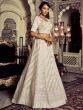 Gorgeous White Embroidered Georgette Bridesmaid  Lehenga Choli