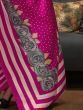 Adorable Pink Printed Satin Festival Wear Saree With Blouse