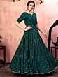 Ravishing Green Georgette Sequins Party Wear Anarkali Gown