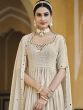 Excellent Chiku Embroidered Georgette Ready-To-wear Palazzo Suit