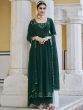 Beautiful Green Embroidered Georgette Ready-To-wear Palazzo Suit