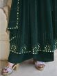 Beautiful Green Embroidered Georgette Ready-To-wear Palazzo Suit