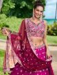 Marvelous Rani Pink Embroidered Satin Reception Wear Lehenga Choli