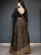 Beautiful Black Sequin Velvet Designer Lehenga Choli With Dupatta