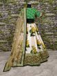 White Floral Printed Designer Lehengas with Heavily Embroidered Blouse
