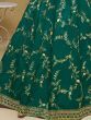 Adorable Green Embroidered Silk Lehenga Choli With Dupatta