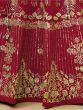Lovely Red Sequins Silk Wedding Wear Lehenga Choli With Dupatta