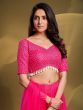 Glamorous Pink Sequins Soft Net Engagement Wear Lehenga Choli