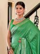 Tantalizing Green Weaving Work Paithani Meenakari Wedding Wear Saree