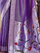 Captivating Purple Zari Work Paithani Meenakari Traditional Saree 