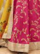 Mesmerizing Pink Sequins Art Silk Reception Wear Lehenga Choli 