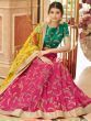 Mesmerizing Pink Sequins Art Silk Reception Wear Lehenga Choli 