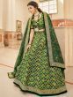 Improbable Green Sequins Art Silk Engagement Wear Lehenga Choli