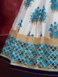 Blue Floral Print Banglori Silk Wedding Wear Lehenga Choli