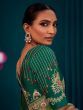 Wonderful Light Green Embroidered Kanjivaram Silk Designer Saree With Blouse