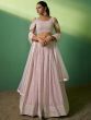 Fabulous Pink Sequins Georgette Engagement Wear Lehenga Choli 