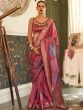 Enchanting Brown Zari Weaving Silk Wedding Wear Saree With Blouse