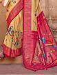 Glamorous Yellow Paithani Printed Silk Festival Wear Saree