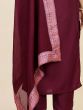 Exquisite Maroon Digital Printed Chinon Pant Suit With Dupatta