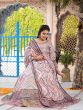 Pretty Off-White Digital Printed Silk Traditional Gown With Dupatta