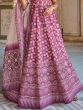 Charming Purple Swarovski Work Silk Sangeet Wear Gown