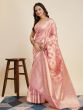 Fascinating Pink Zari Weaving Banarasi Silk Saree With Blouse