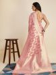 Fascinating Pink Zari Weaving Banarasi Silk Saree With Blouse