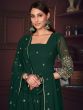 Beautiful Green Embroidered Georgette Festive Wear Anarkali Suit