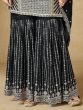 Awesome Black Sequins Chinon Sharara Suit With Dupatta
