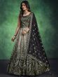 Beautiful Green Sequins Georgette Readymade Festival Wear Gown