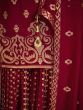Beautiful Red Sequins Work Georgette Wedding Wear Sharara Suit
