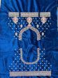 Enticing Blue Dori Work Velvet Bridal Lehenga Choli With Dupatta