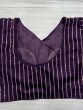 Incredible Dark Purple Sequins Silk Engagement Wear Saree & Blouse