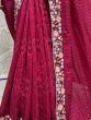 Attractive Pink Sequins Work Silk Functions Wear Saree & Blouse