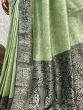Enchanting Sea Green Zari Weaving Kanjivaram Silk Saree With Blouse