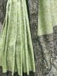 Enchanting Sea Green Zari Weaving Kanjivaram Silk Saree With Blouse