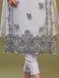 Plushy Lavender Net Embroidered Party Wear Salwar Suit With Dupatta