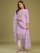 Lavish Lavender Multi-Thread Work Georgette Events Wear Salwar Kameez