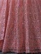 Alluring Pink Sequins Net Bridesamid Lehenga Choli With Dupatta