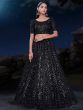 Fabulous Black Sequins Net Party Wear Lehenga Choli With Dupatta