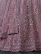 Enchanting Dusty Purple Sequins Net Lehenga Choli With Dupatta