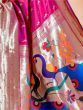 Beautiful Pink Woven Paithani Silk Wedding Wear Saree With Blouse